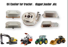 Oil cooler for tractor ,Farm machines, harvesters, etc.