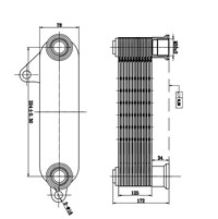 Engine Parts T164035-6c466A642ea Fit for Ford Cargo. 12 Line Oil Cooler